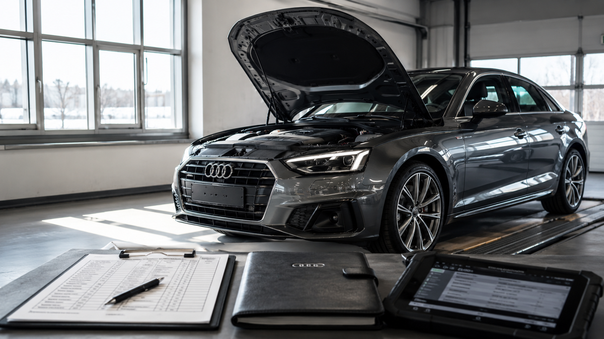 Audi d’occasion en atelier avant importation d’Allemagne vers la France