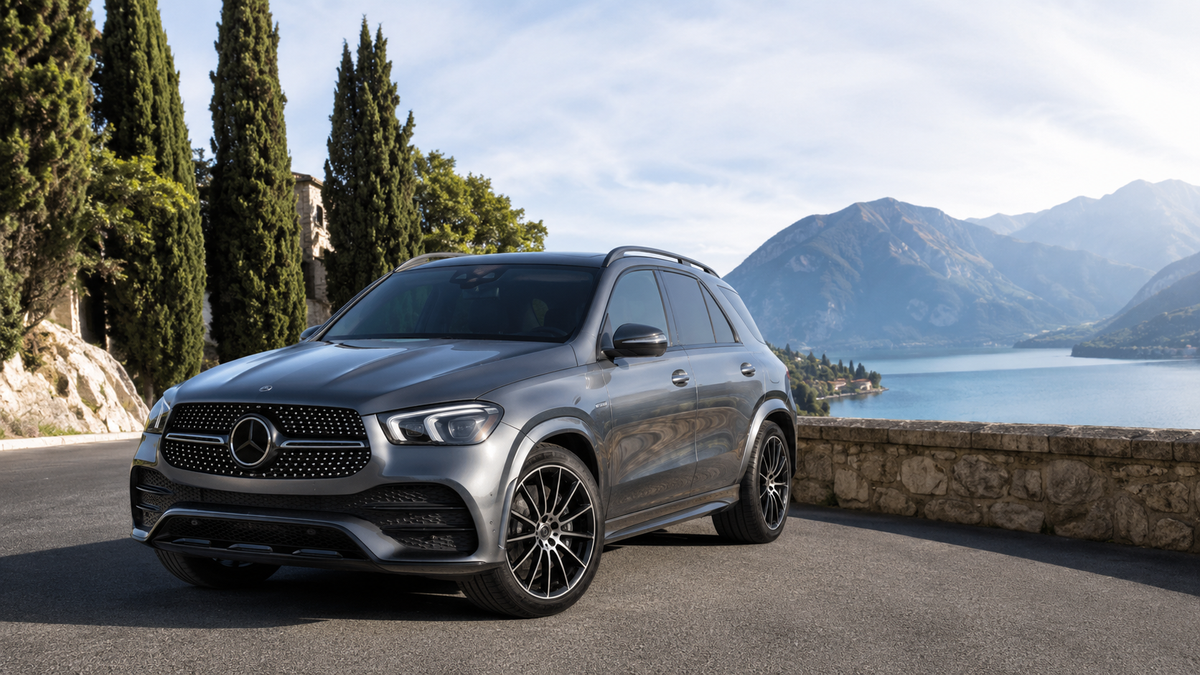 Mercedes GLE d’occasion en Europe sur une route premium avant importation en France