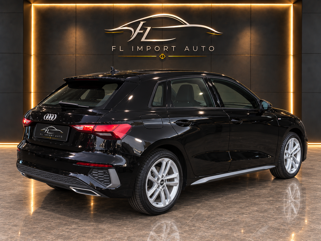 Audi A3 Sportback S line 40 TFSI e 204 ch — 2021 — 70 832 km — Automatique — vue 3